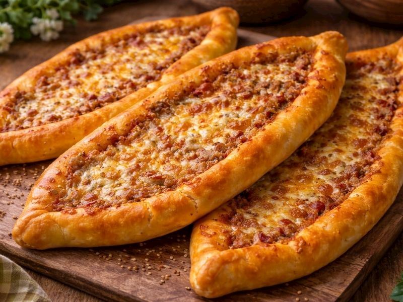 Kıymalı Kaşarlı Pide